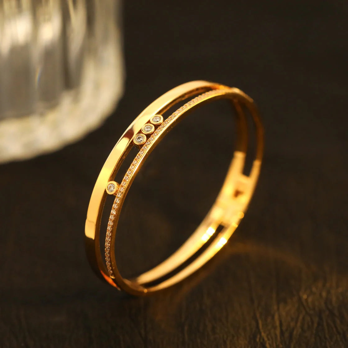 [Imperial] Move Romane Diamond Bangle Bracelet