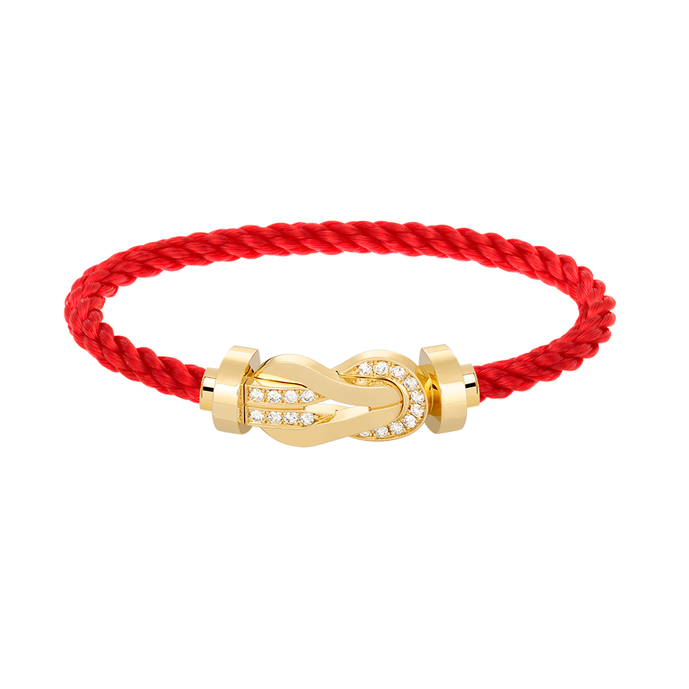 [Imperial] CHANCE LARGE 8 FIGURE BUCKLE HALF DIAMOND BRACELET GOLD