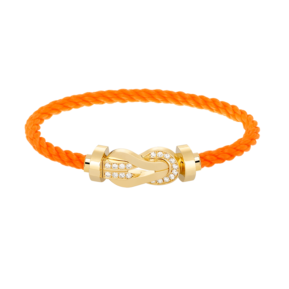 [Imperial] CHANCE LARGE 8 FIGURE BUCKLE HALF DIAMOND BRACELET GOLD