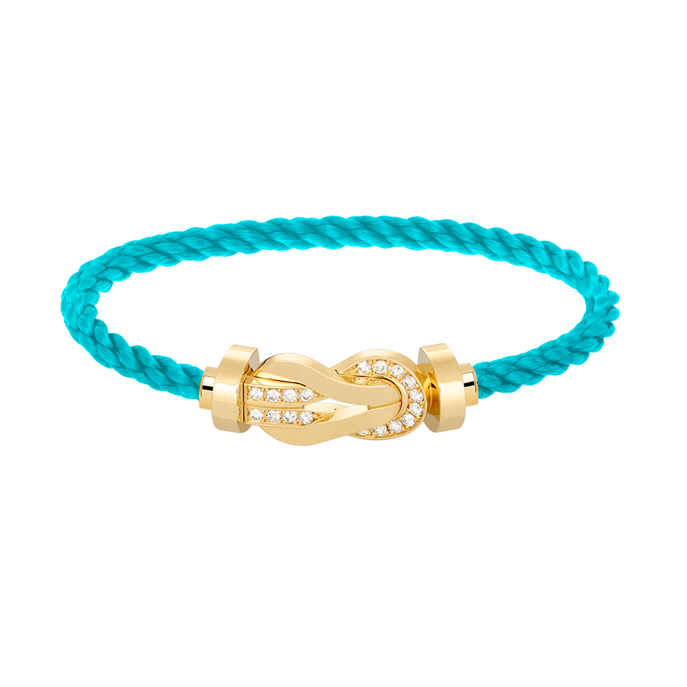 [Imperial] CHANCE LARGE 8 FIGURE BUCKLE HALF DIAMOND BRACELET GOLD