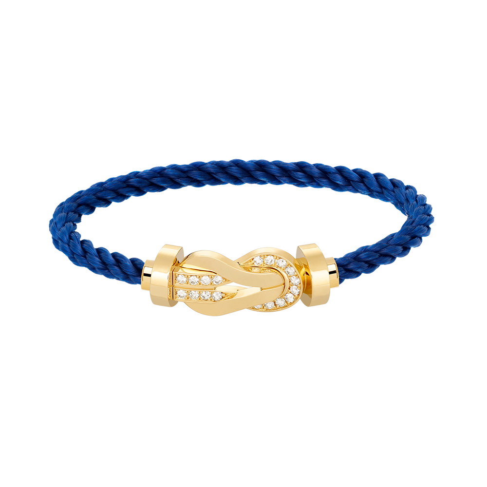 [Imperial] CHANCE LARGE 8 FIGURE BUCKLE HALF DIAMOND BRACELET GOLD