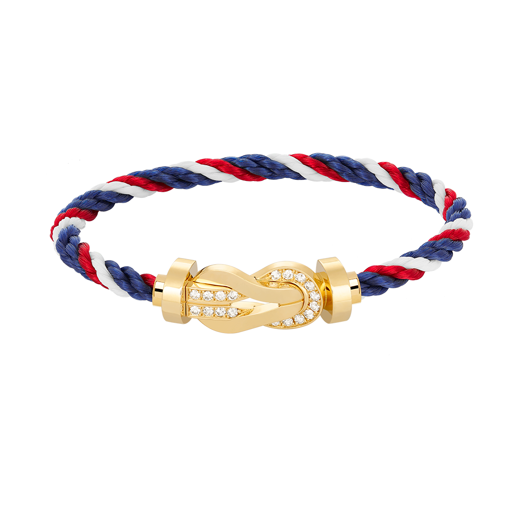 [Imperial] CHANCE LARGE 8 FIGURE BUCKLE HALF DIAMOND BRACELET GOLD