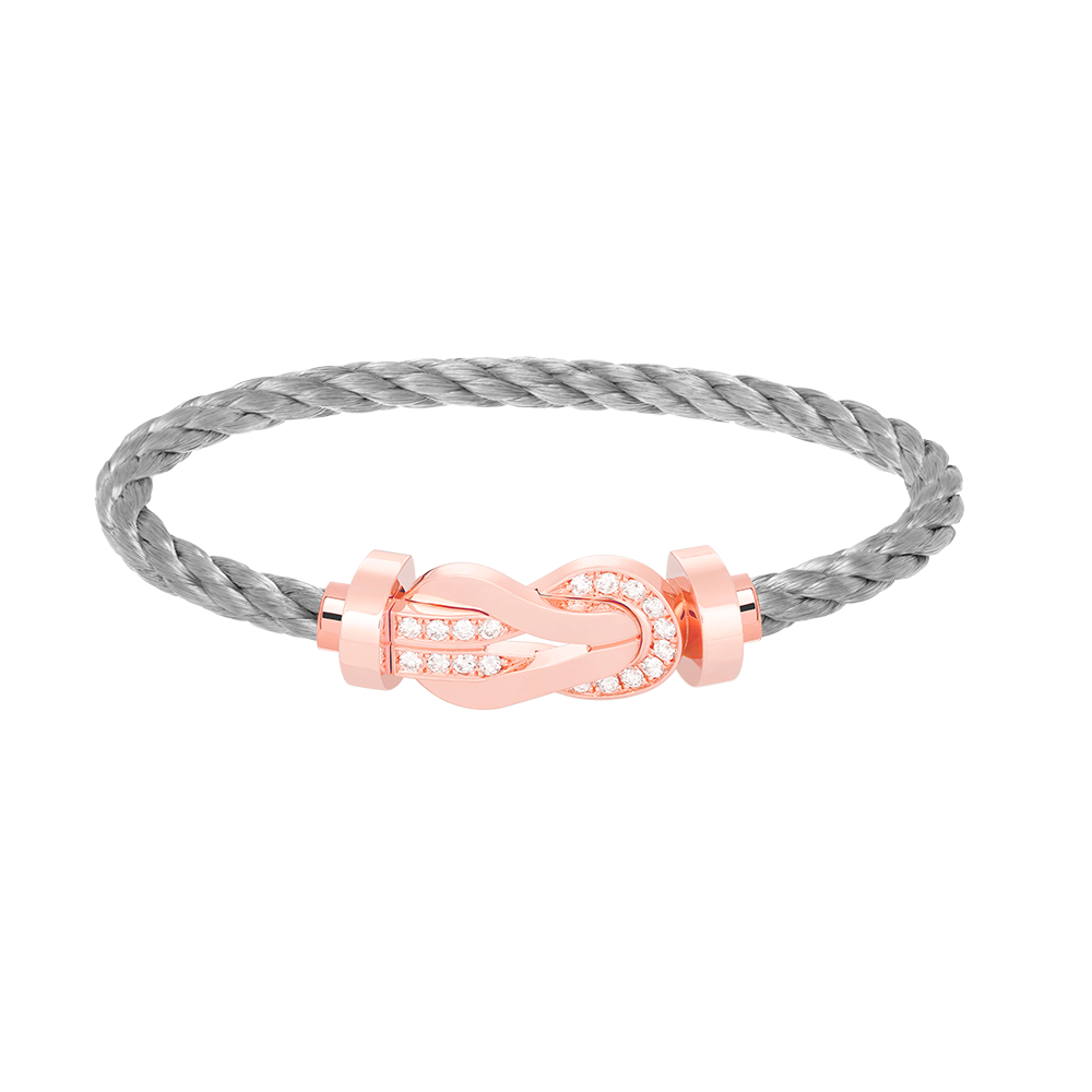 [Imperial] CHANCE LARGE 8 FIGURE BUCKLE HALF DIAMOND BRACELET ROSE GOLD