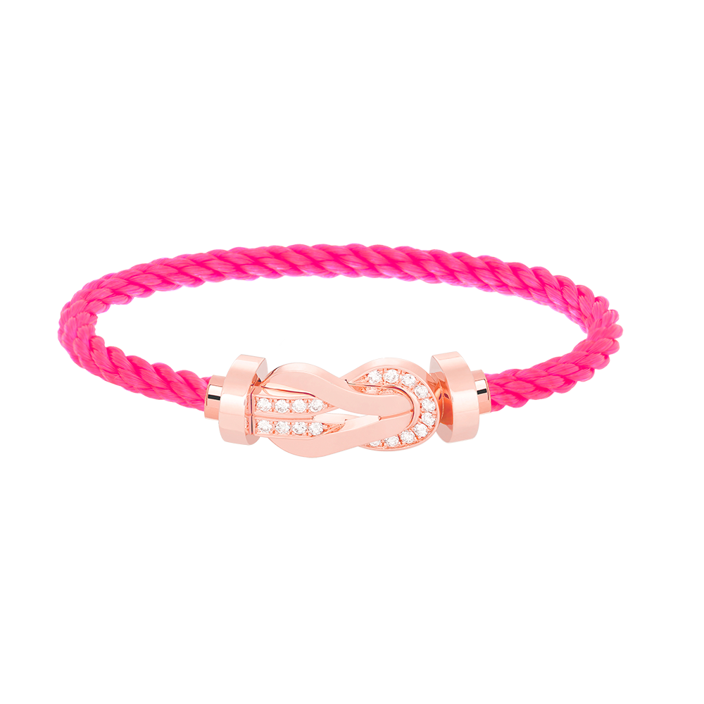 [Imperial] CHANCE LARGE 8 FIGURE BUCKLE HALF DIAMOND BRACELET ROSE GOLD