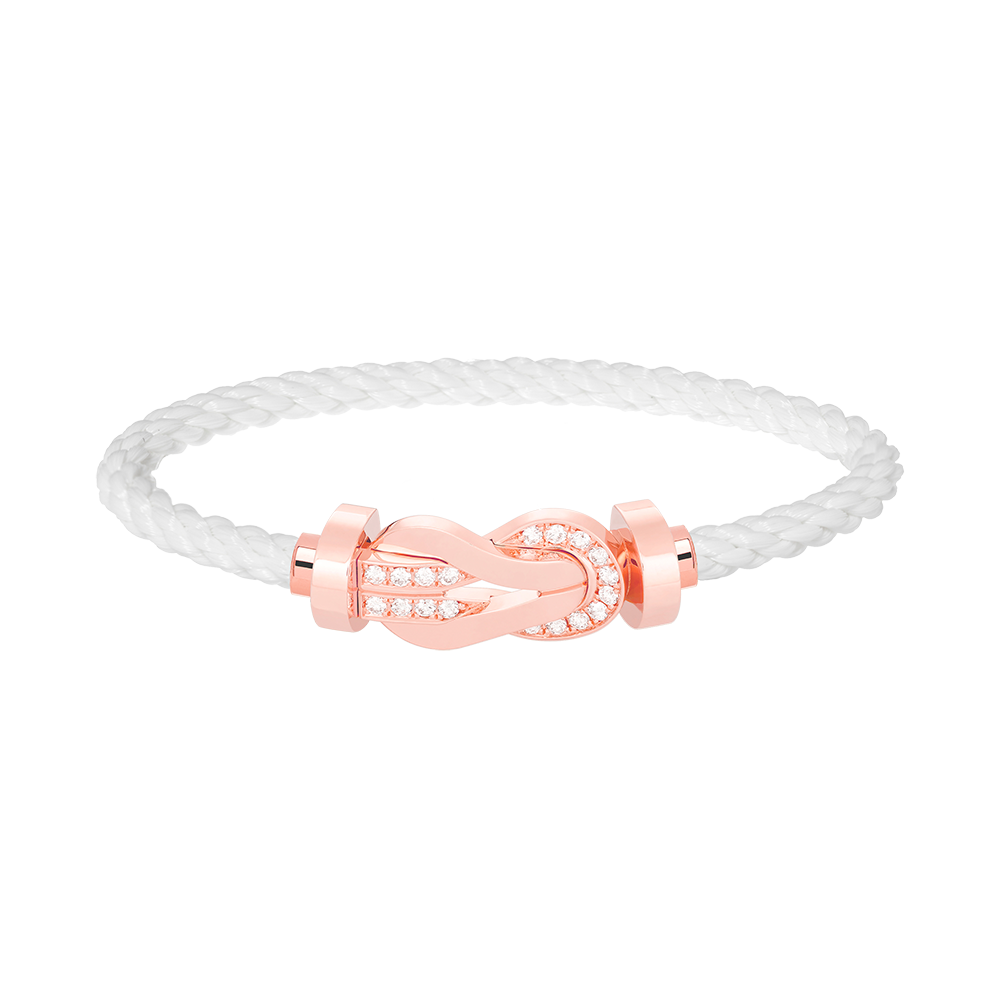 [Imperial] CHANCE LARGE 8 FIGURE BUCKLE HALF DIAMOND BRACELET ROSE GOLD