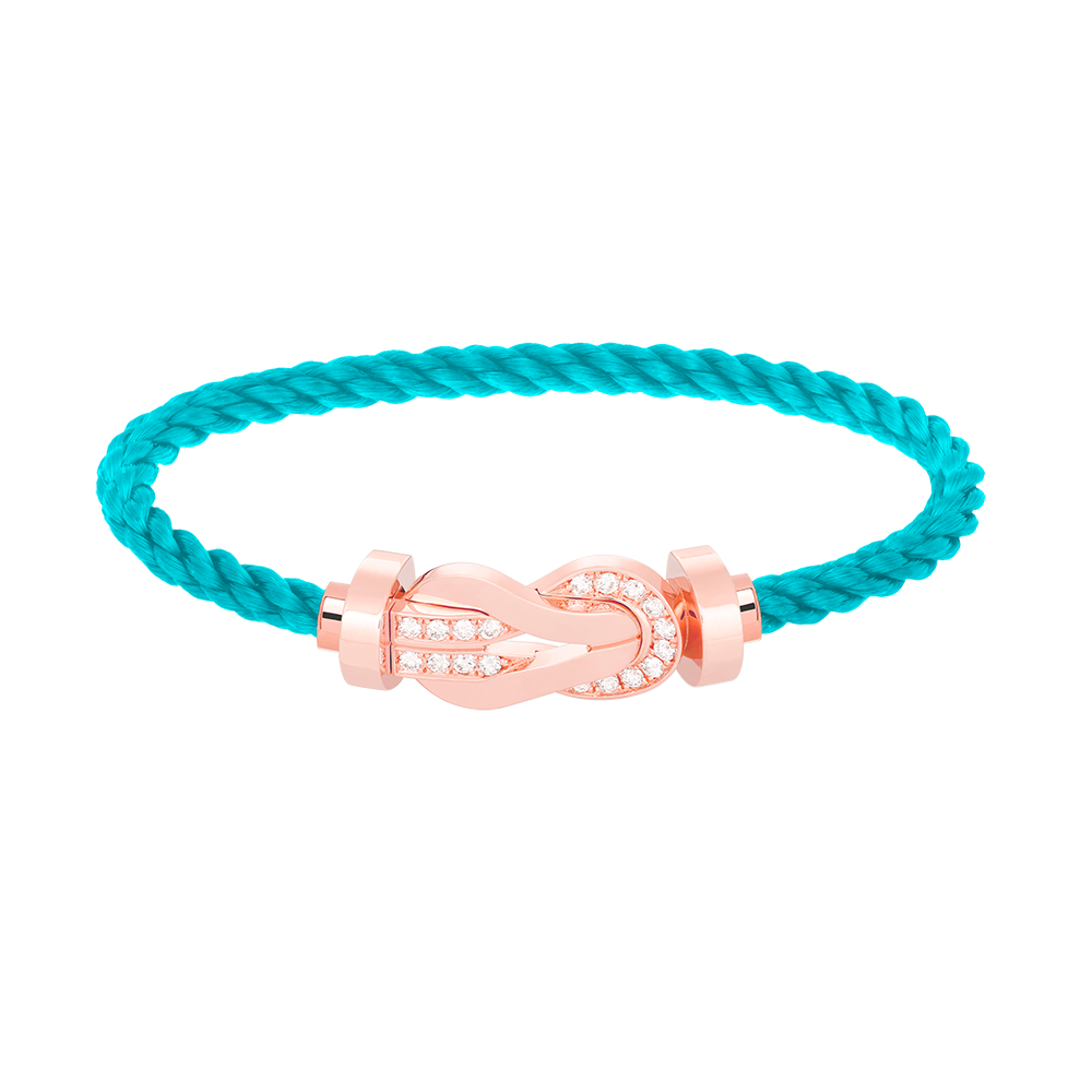 [Imperial] CHANCE LARGE 8 FIGURE BUCKLE HALF DIAMOND BRACELET ROSE GOLD