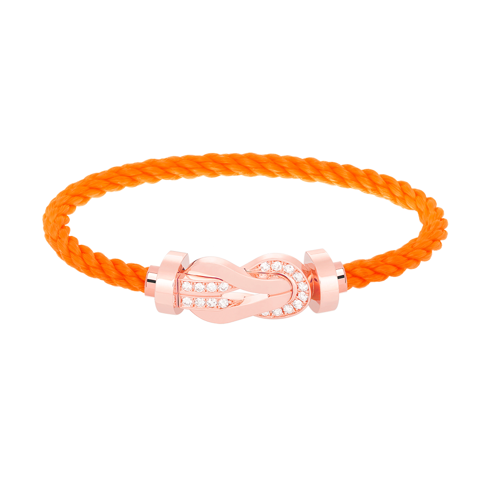 [Imperial] CHANCE LARGE 8 FIGURE BUCKLE HALF DIAMOND BRACELET ROSE GOLD