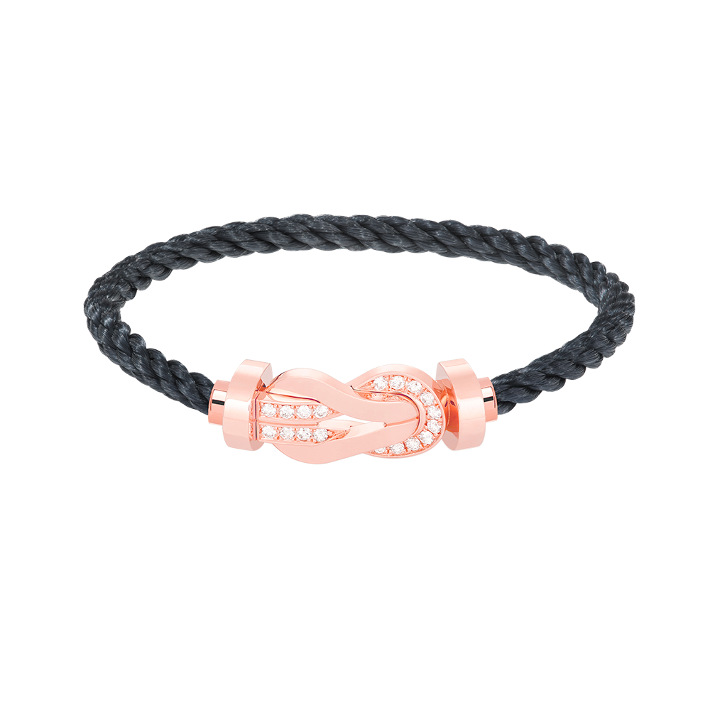 [Imperial] CHANCE LARGE 8 FIGURE BUCKLE HALF DIAMOND BRACELET ROSE GOLD