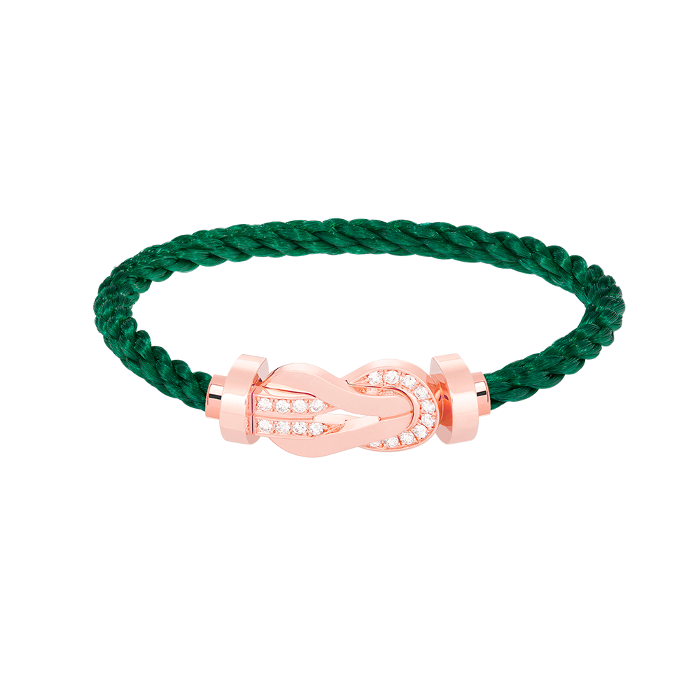 [Imperial] CHANCE LARGE 8 FIGURE BUCKLE HALF DIAMOND BRACELET ROSE GOLD