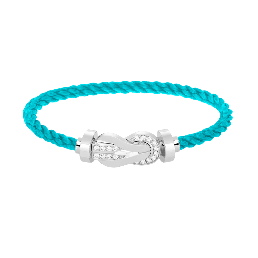 [Imperial] CHANCE LARGE 8 FIGURE BUCKLE HALF DIAMOND BRACELET SILVER