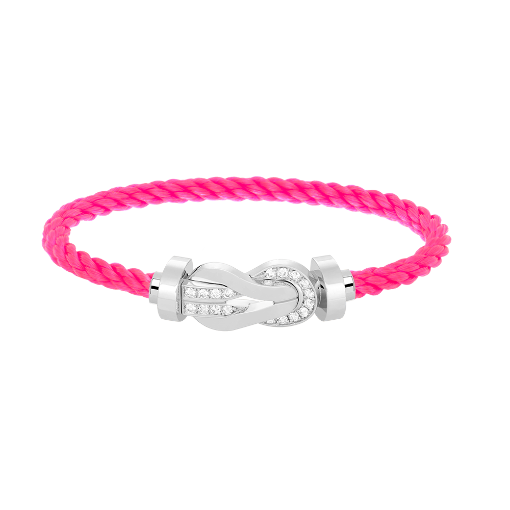 [Imperial] CHANCE LARGE 8 FIGURE BUCKLE HALF DIAMOND BRACELET SILVER