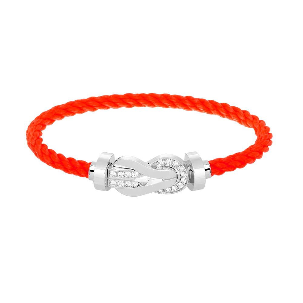 [Imperial] CHANCE LARGE 8 FIGURE BUCKLE HALF DIAMOND BRACELET SILVER