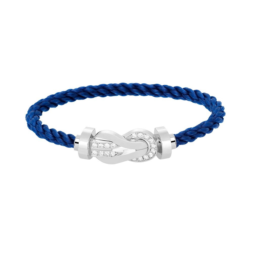 [Imperial] CHANCE LARGE 8 FIGURE BUCKLE HALF DIAMOND BRACELET SILVER