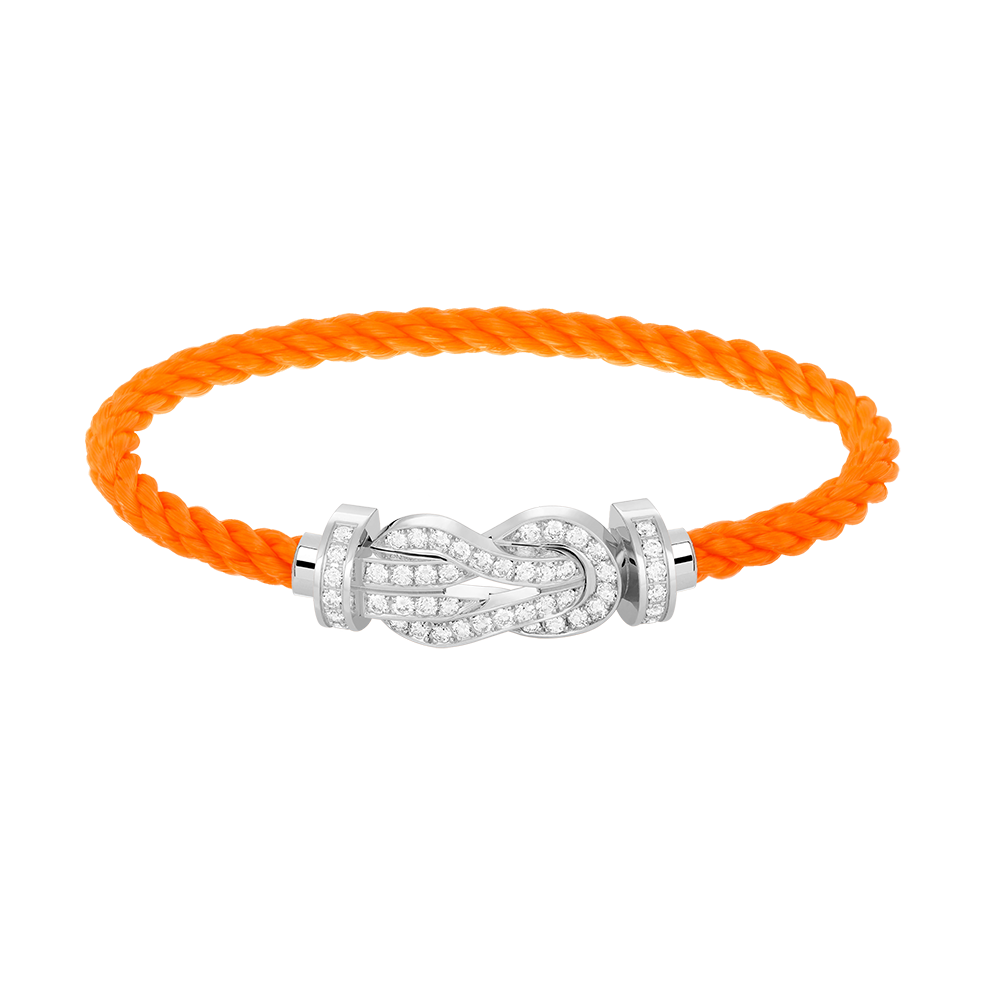 [Imperial] CHANCE LARGE 8 FIGURE BUCKLE FULL DIAMOND BRACELET SILVER