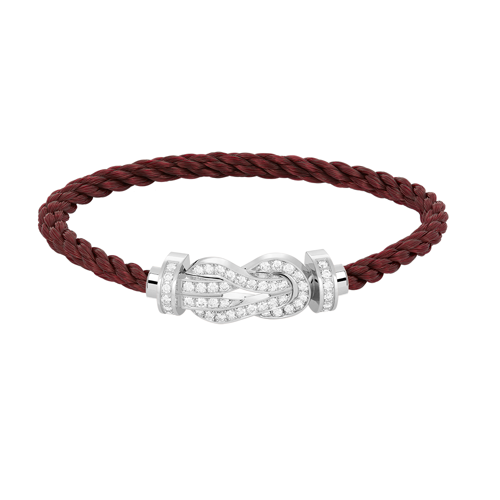 [Imperial] CHANCE LARGE 8 FIGURE BUCKLE FULL DIAMOND BRACELET SILVER