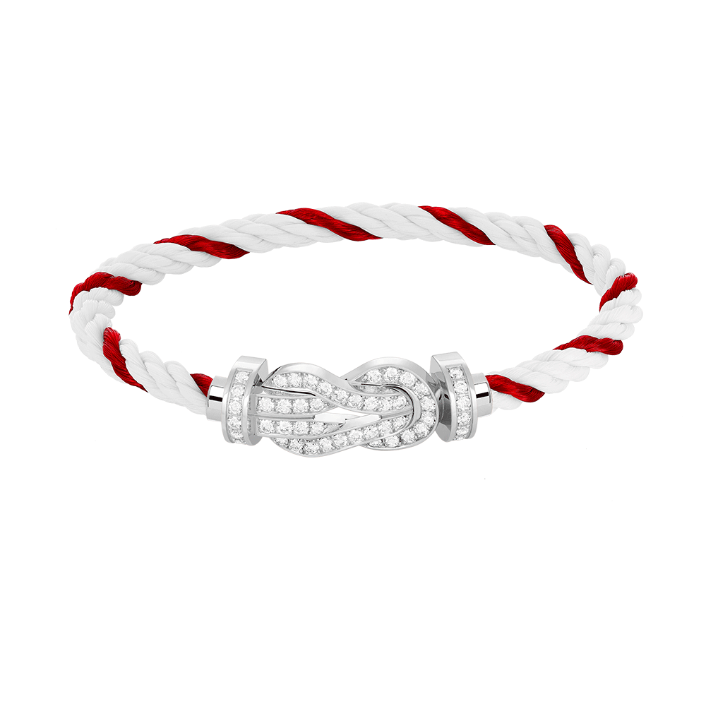 [Imperial] CHANCE LARGE 8 FIGURE BUCKLE FULL DIAMOND BRACELET SILVER