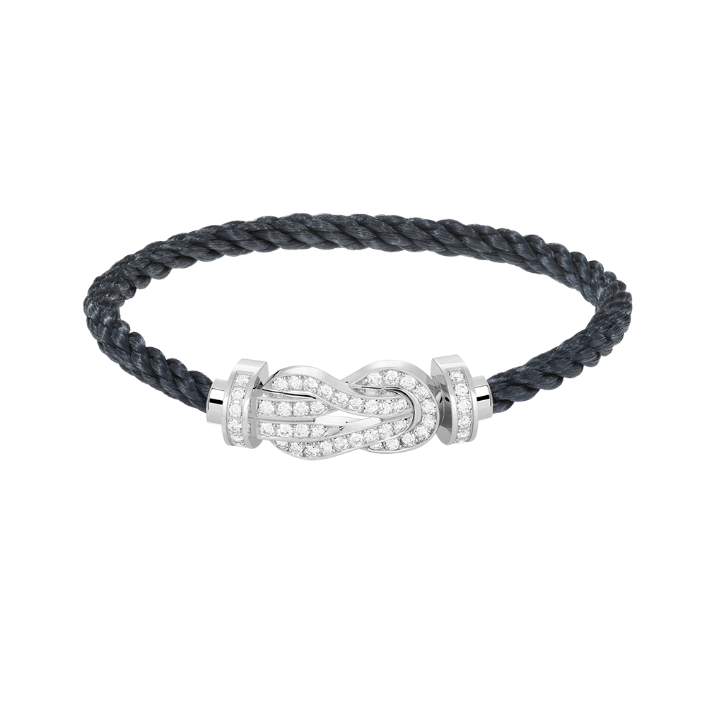 [Imperial] CHANCE LARGE 8 FIGURE BUCKLE FULL DIAMOND BRACELET SILVER
