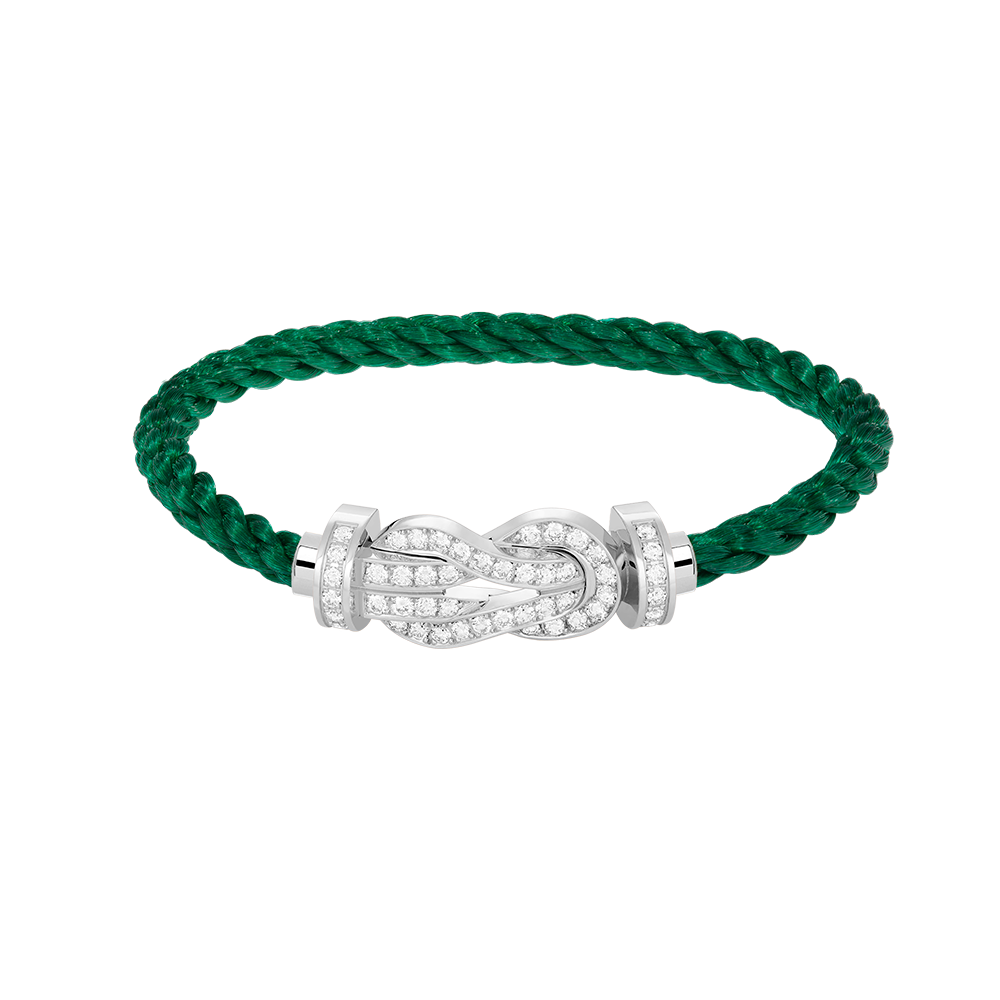 [Imperial] CHANCE LARGE 8 FIGURE BUCKLE FULL DIAMOND BRACELET SILVER