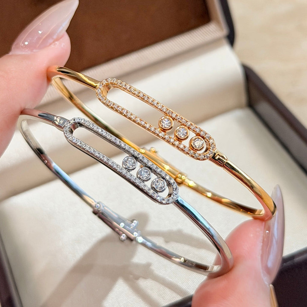 [Imperial] Move Pavé Diamond Bangle Bracelet M