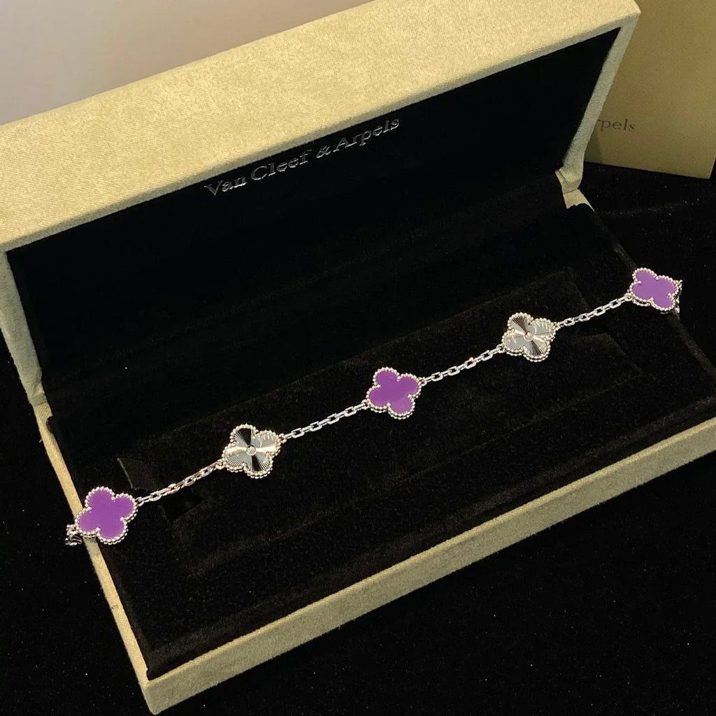 [Imperial]New  CLOVER 5 MOTIF VIOLET BRACELET COLLECTION