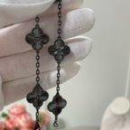 [Imperial]New CLOVER 5 MOTIF BLACK BRACELET