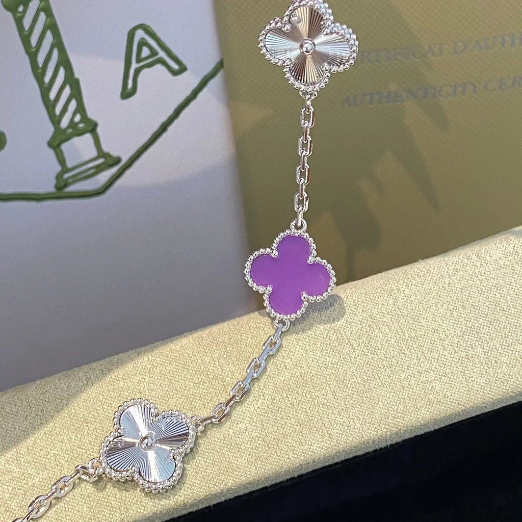 [Imperial]New  CLOVER 5 MOTIF VIOLET BRACELET COLLECTION