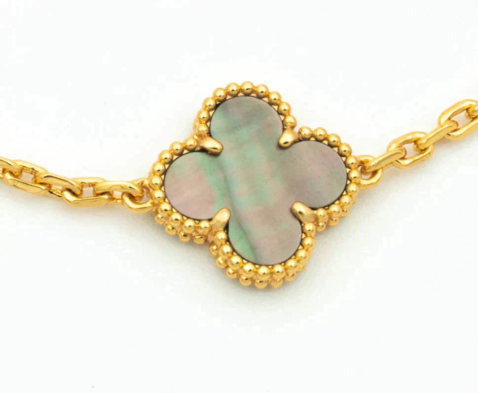 [Imperial]New CLOVER 5 MOTIF GRAY MOP BRACELET COLLECTION