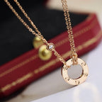 [Imperial] LOVE NECKLACE ADJUSTABLE ROSE GOLD 2 DIAMOND