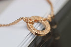[Imperial] LOVE NECKLACE ADJUSTABLE ROSE GOLD 2 DIAMOND