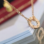 [Imperial] LOVE NECKLACE ADJUSTABLE ROSE GOLD 2 DIAMOND