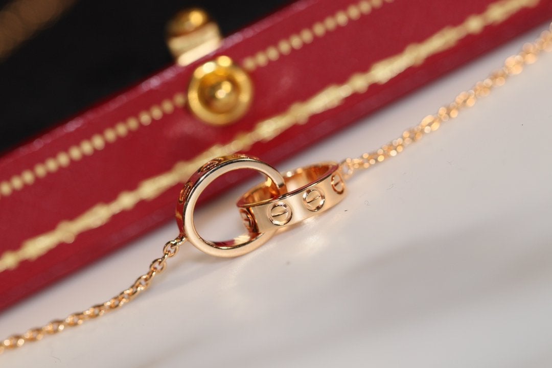 [Imperial] LOVE NECKLACE PINK GOLD AND SILVER