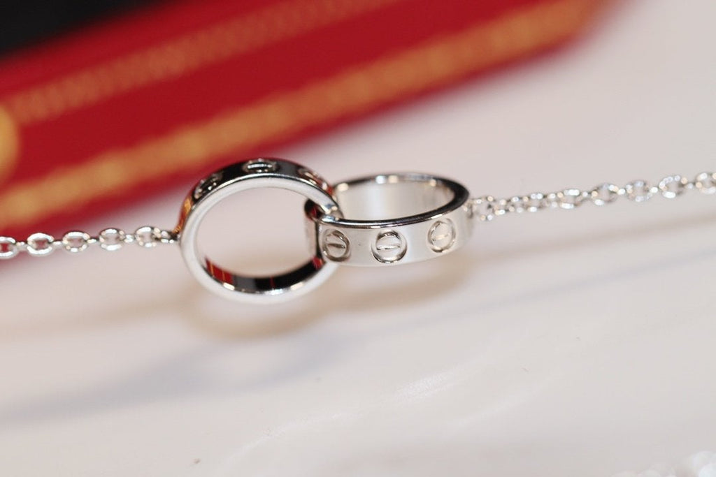 [Imperial] LOVE NECKLACE PINK GOLD AND SILVER