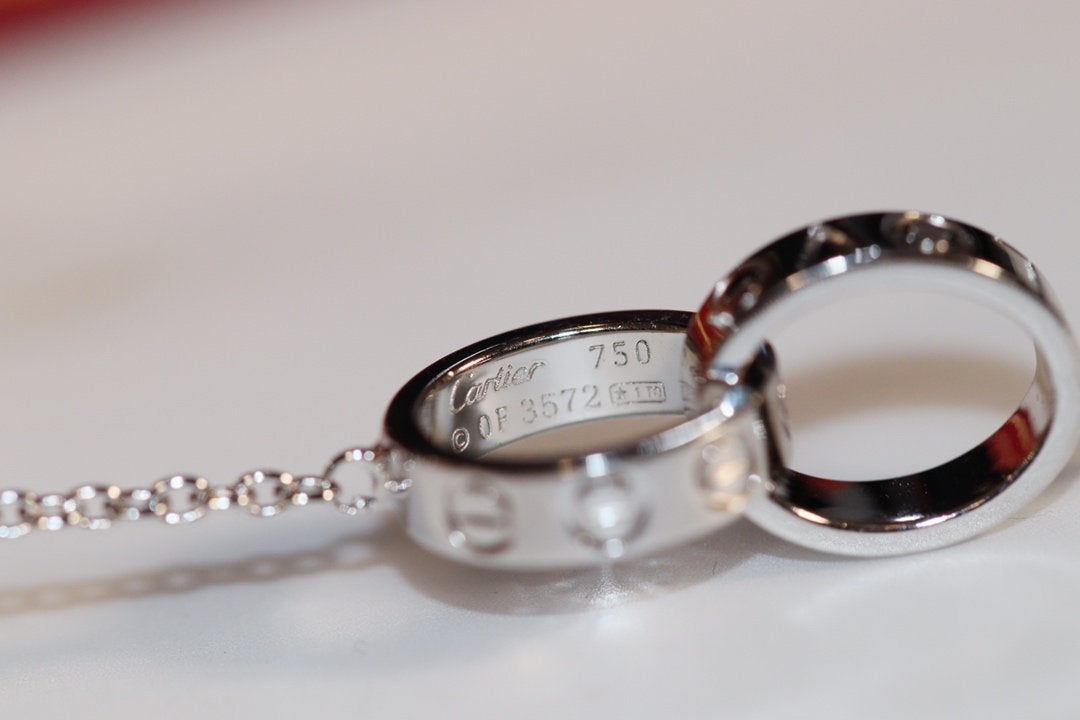 [Imperial] LOVE NECKLACE PINK GOLD AND SILVER