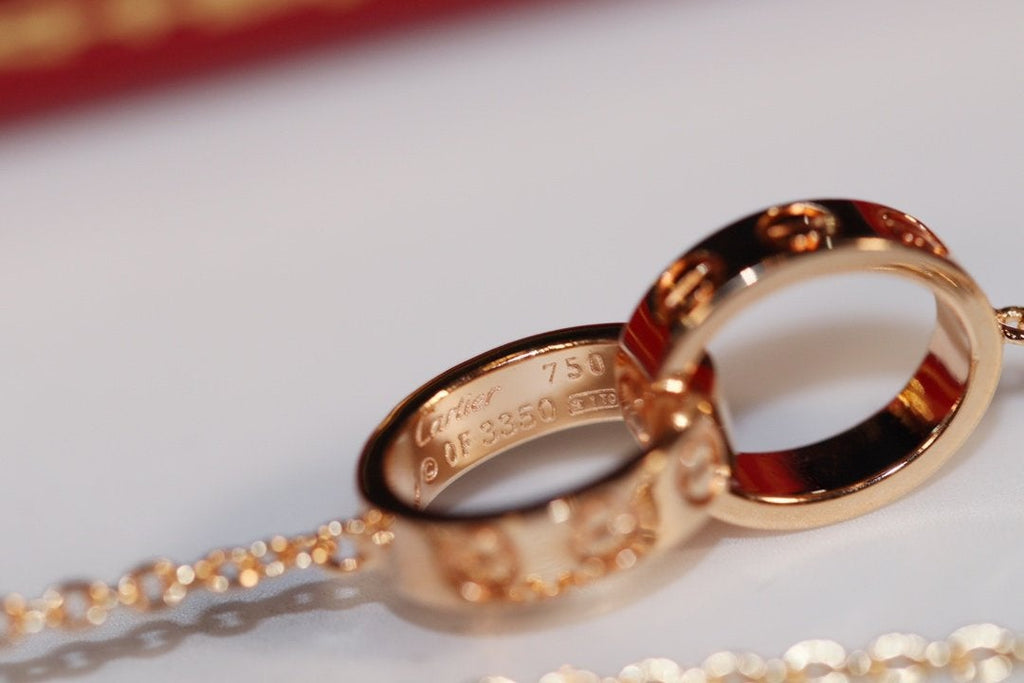 [Imperial] LOVE NECKLACE PINK GOLD AND SILVER