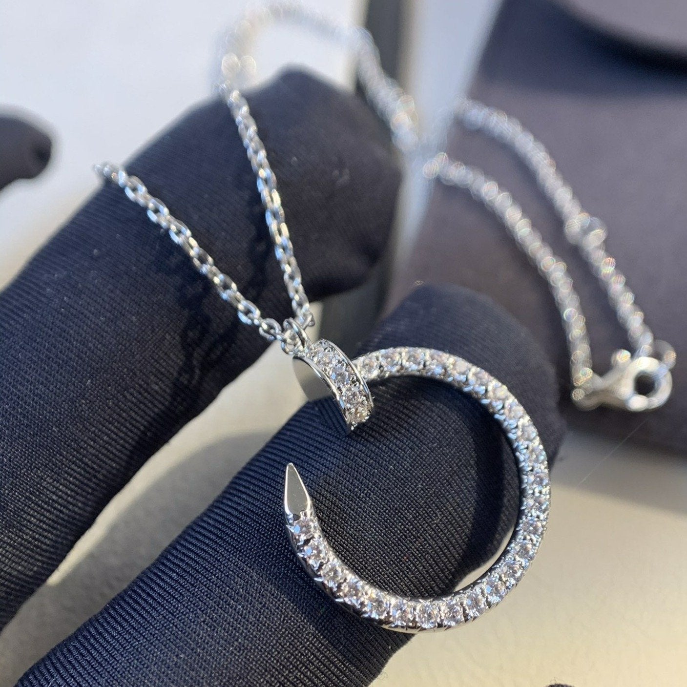 [Imperial] JUSTE NECKLACE SILVER DIAMONDS