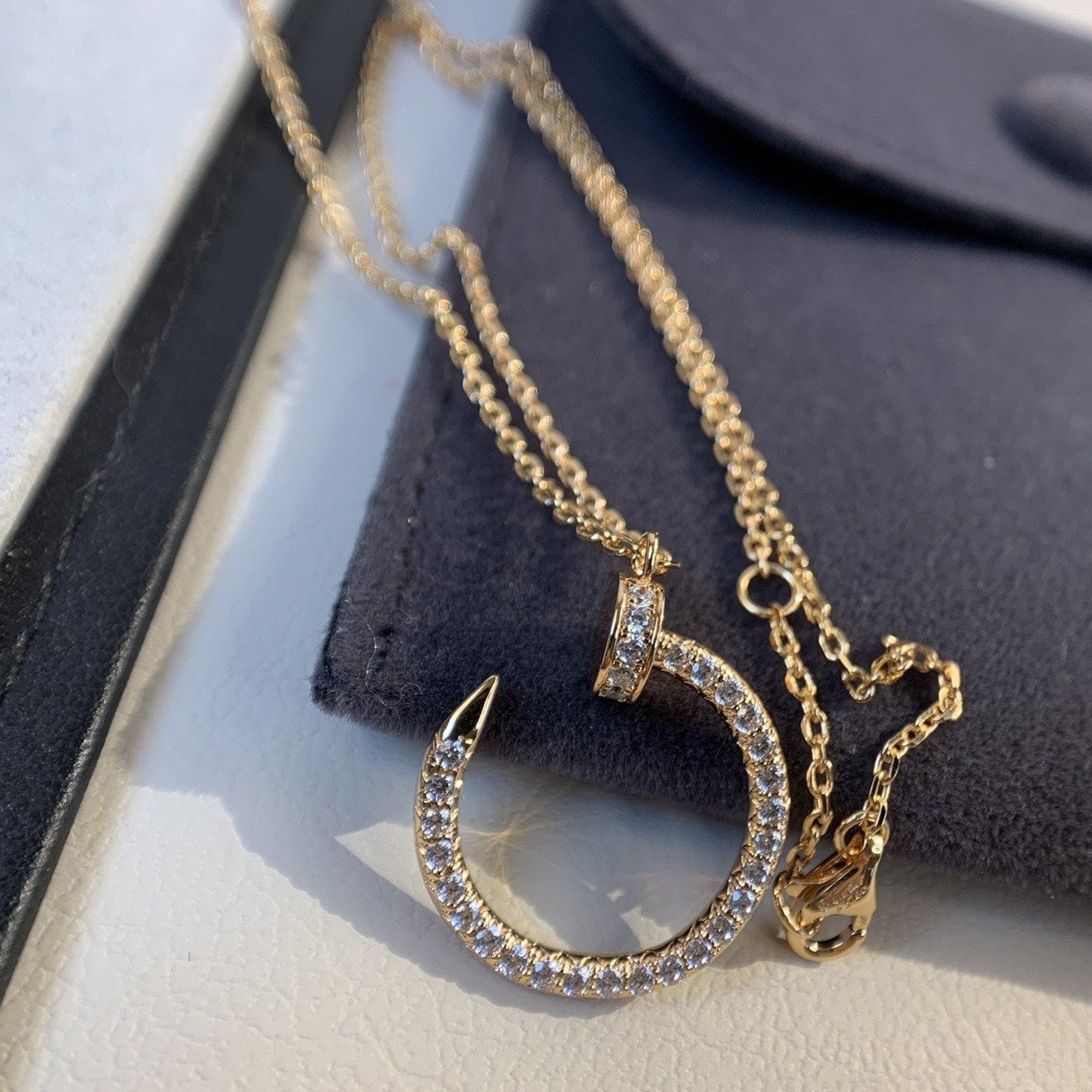 [Imperial] JUSTE NECKLACE PINK GOLD DIAMONDS