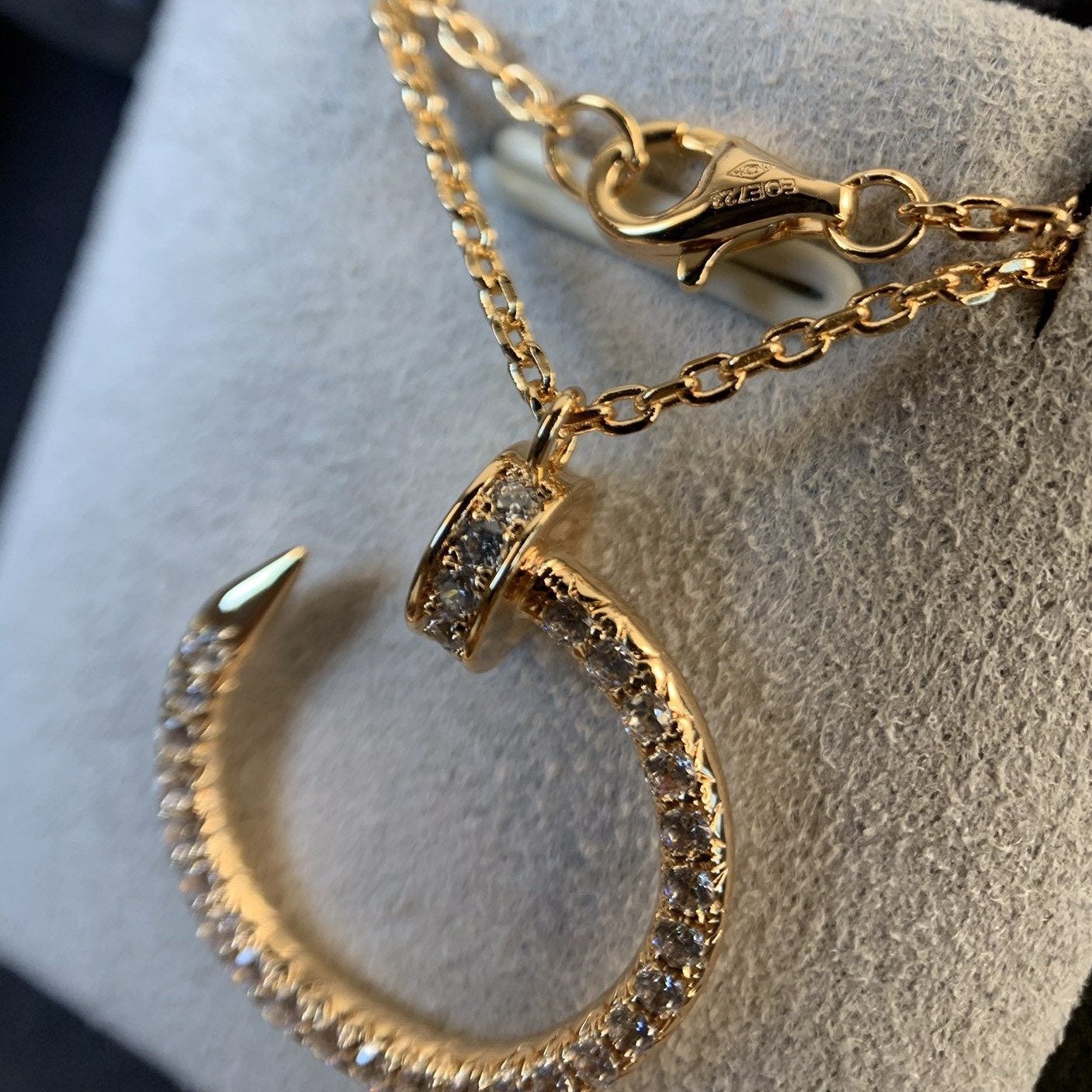 [Imperial] JUSTE NECKLACE PINK GOLD DIAMONDS