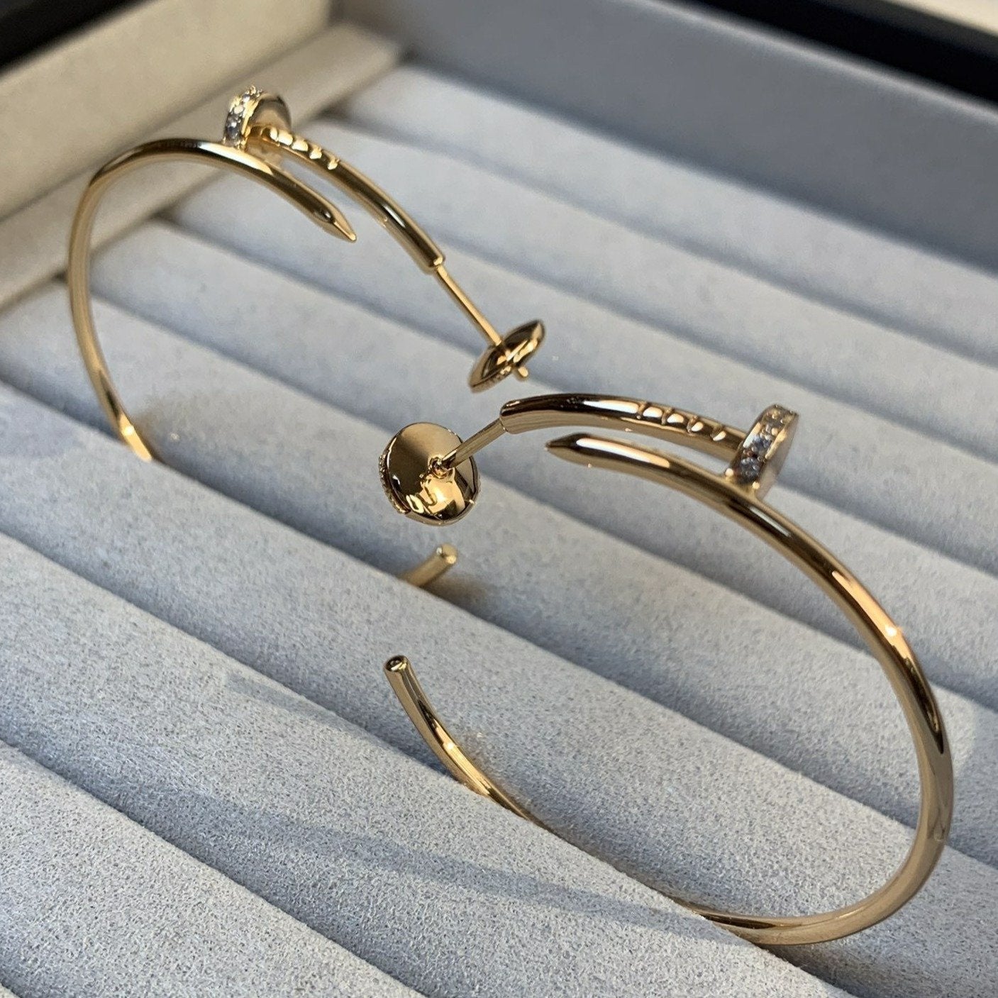 [Imperial] JUSTE EARRINGS GOLD DIAMONDS 1.8MM