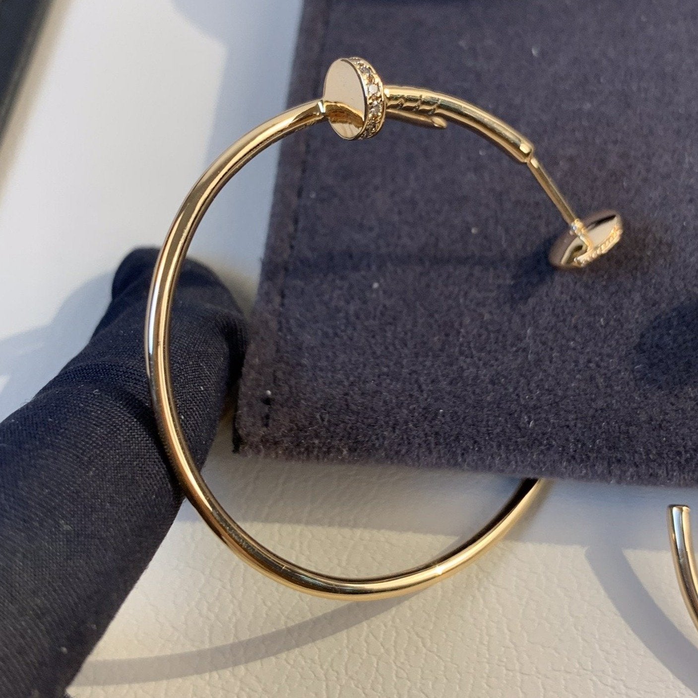 [Imperial] JUSTE EARRINGS GOLD DIAMONDS 1.8MM