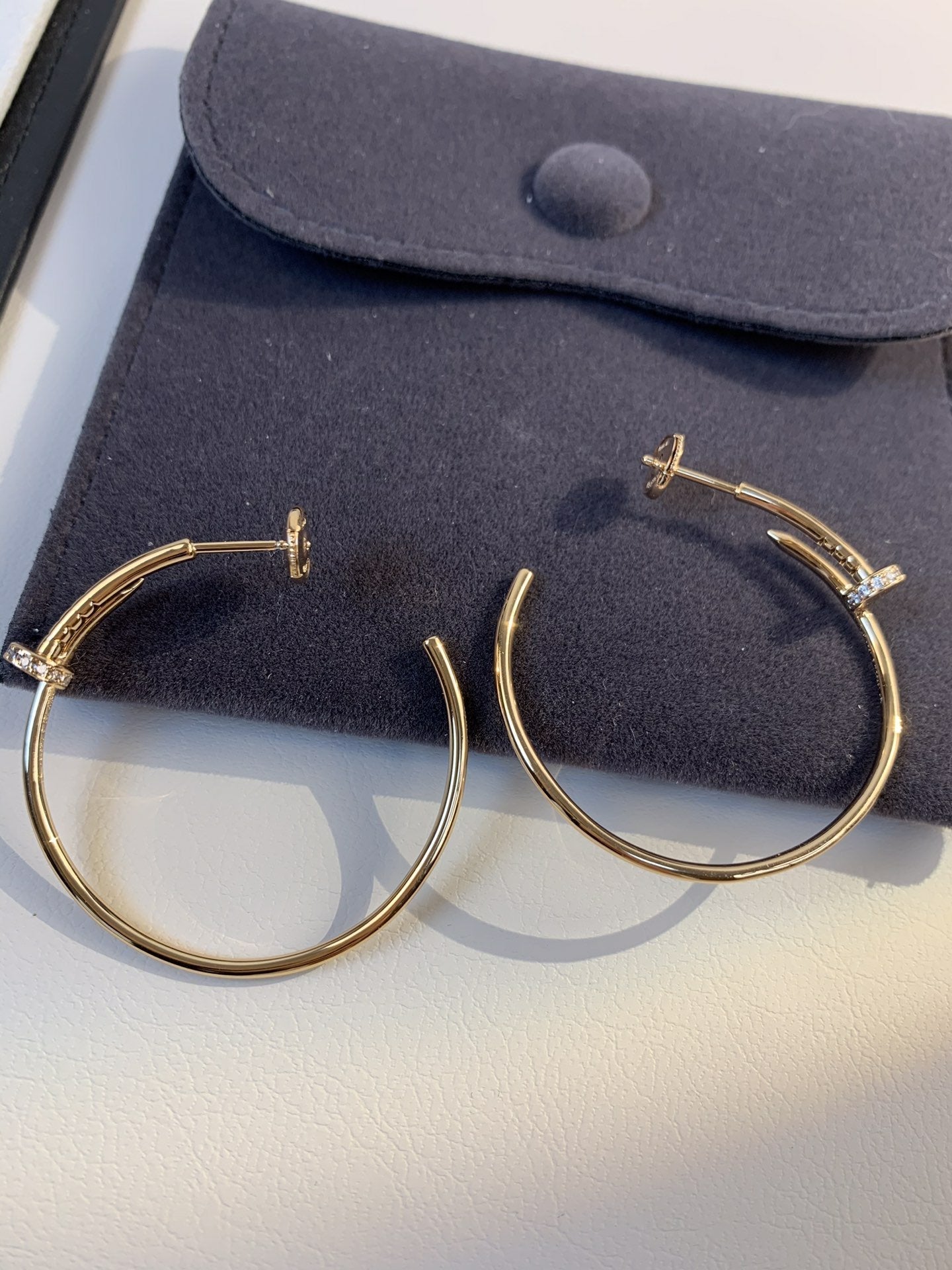 [Imperial] JUSTE EARRINGS GOLD DIAMONDS 1.8MM