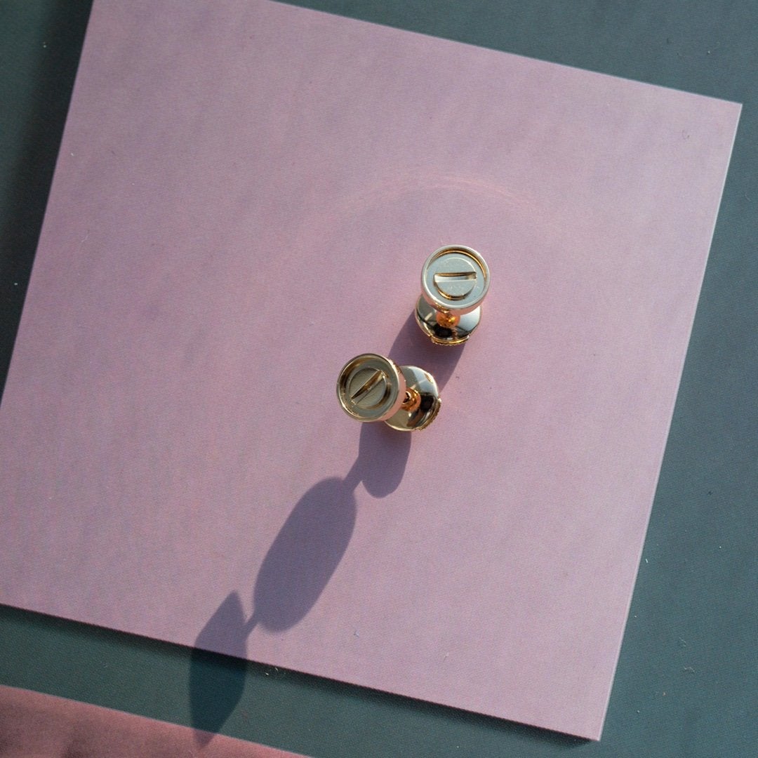 [Imperial] LOVE EARRINGS PINK GOLD 10MM