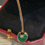 [Imperial] AMULETTE ROSE GOLD MALACHITE NECKLACE