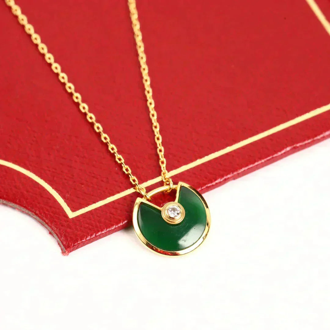 [Imperial] AMULETTE GOLD MALACHITE NECKLACE