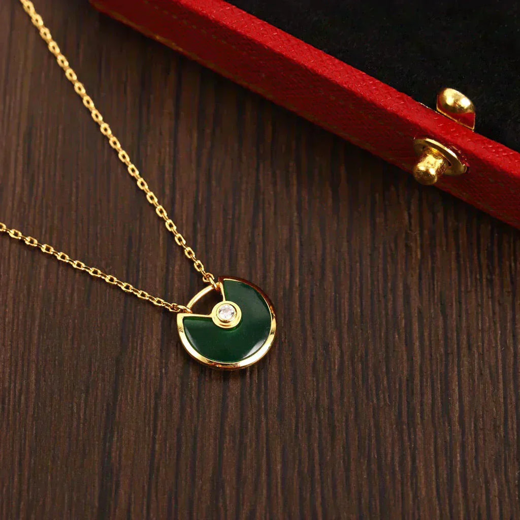 [Imperial] AMULETTE GOLD MALACHITE NECKLACE