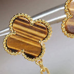 [Imperial] CLOVER  2 MOTIF  TIGER EYE CARNELIAN EARRINGS