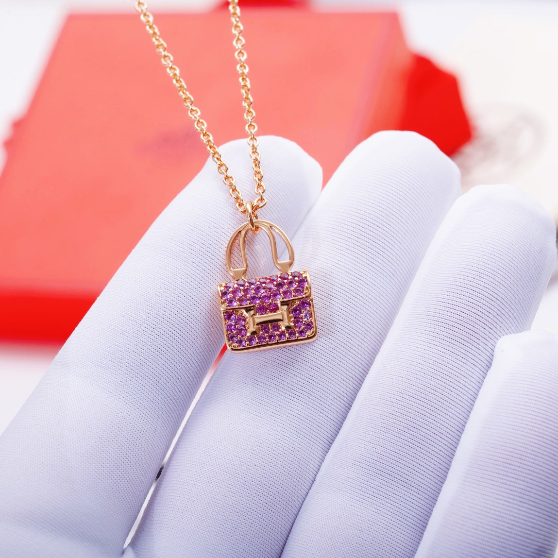[Imperial] CONSTANCE PEDANT PURPLE DIAMOND NECKLACE