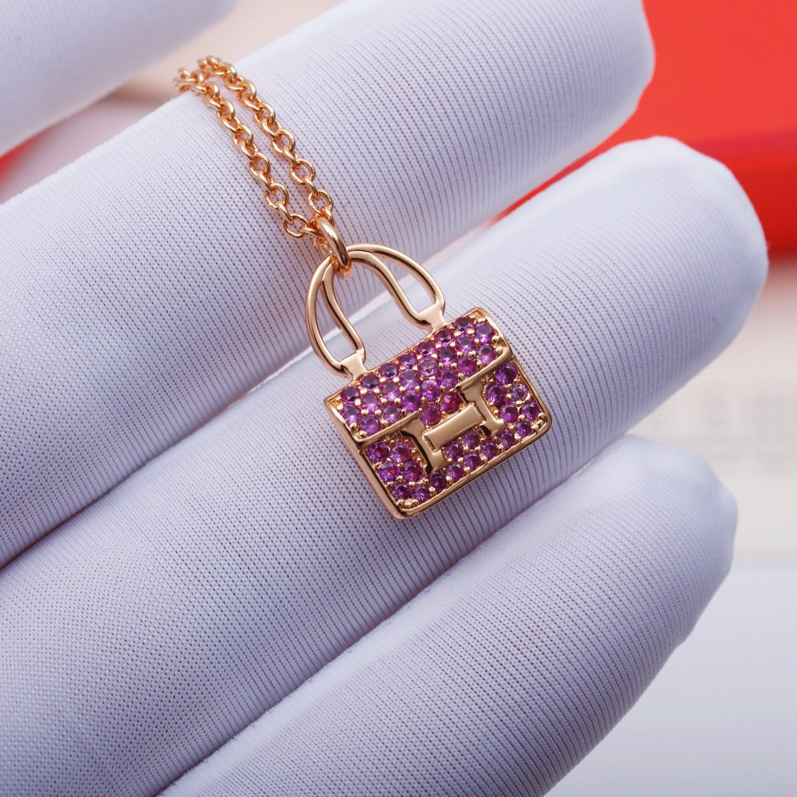 [Imperial] CONSTANCE PEDANT PURPLE DIAMOND NECKLACE
