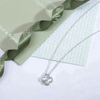 [Imperial] CLOVER  15MM DIAMOND LASER NECKLACE SILVER