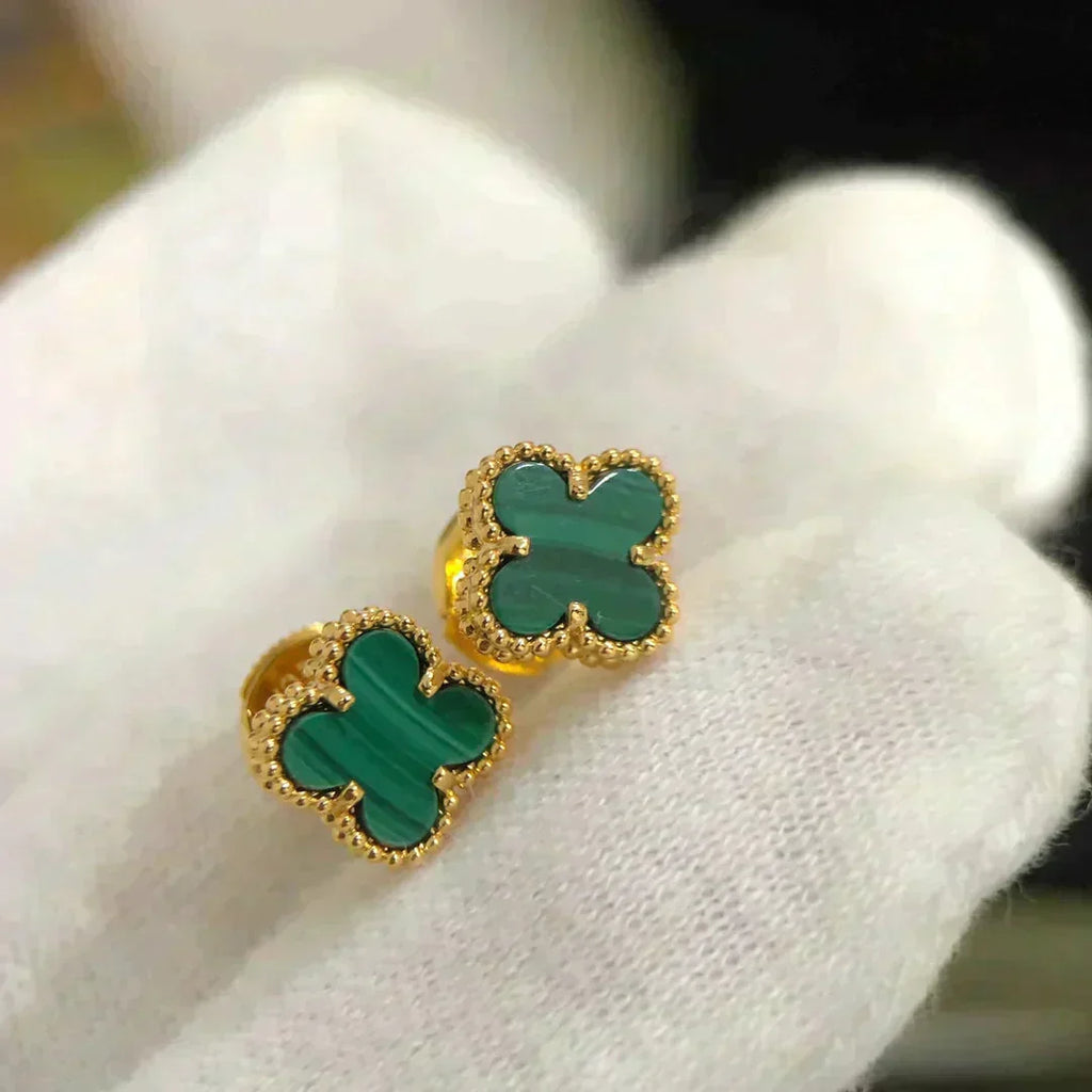 [Imperial] CLOVER MINI 9.5MM MALACHITE  EARRINGS