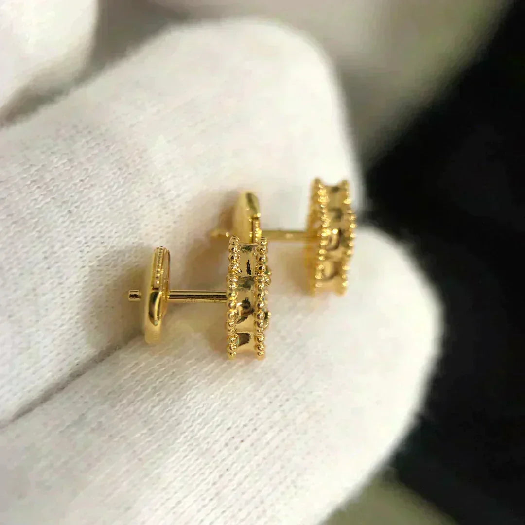 [Imperial] CLOVER MINI 9.5MM MALACHITE  EARRINGS
